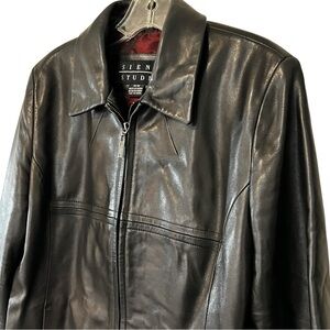 Siena Studio Vintage 100% Leather Jacket Black Medium